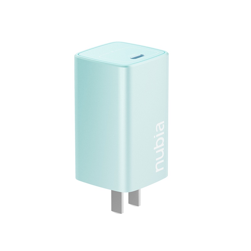 努比亚Candy65W氮化镓充电器手机快充gan插头适用于苹果12PD20W华为超级闪充小米笔记本电脑套装薄荷绿