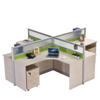 欧宝美屏风位办公桌职员位员工位十字型电脑桌