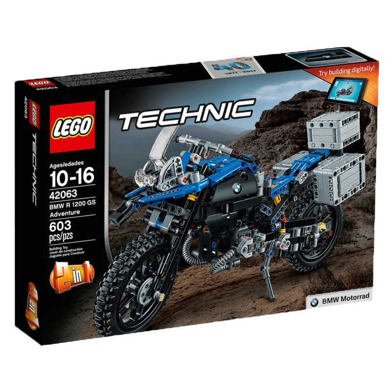 乐高(LEGO)科技系列(42063宝马越野摩托R1200GS)603块儿童塑料积木玩具 10-16岁 200块以上