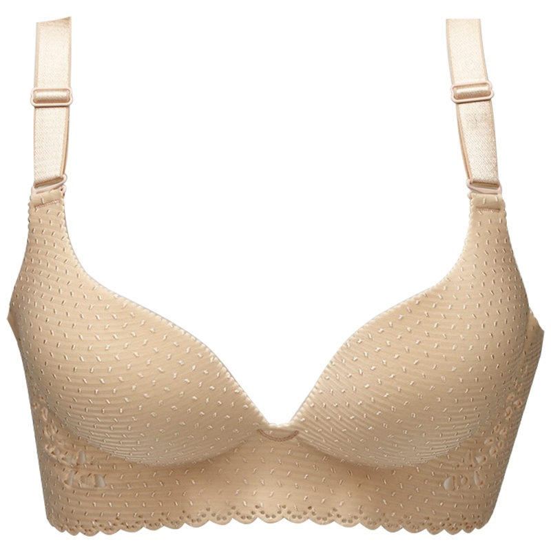 曲慕QuMu 无钢圈聚拢文胸无痕调整型胸罩收副乳上托满天星内衣QM7621