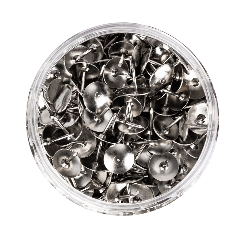 得力(deli)0040大头针 图钉镀镍图钉大头钉按钉300枚/筒