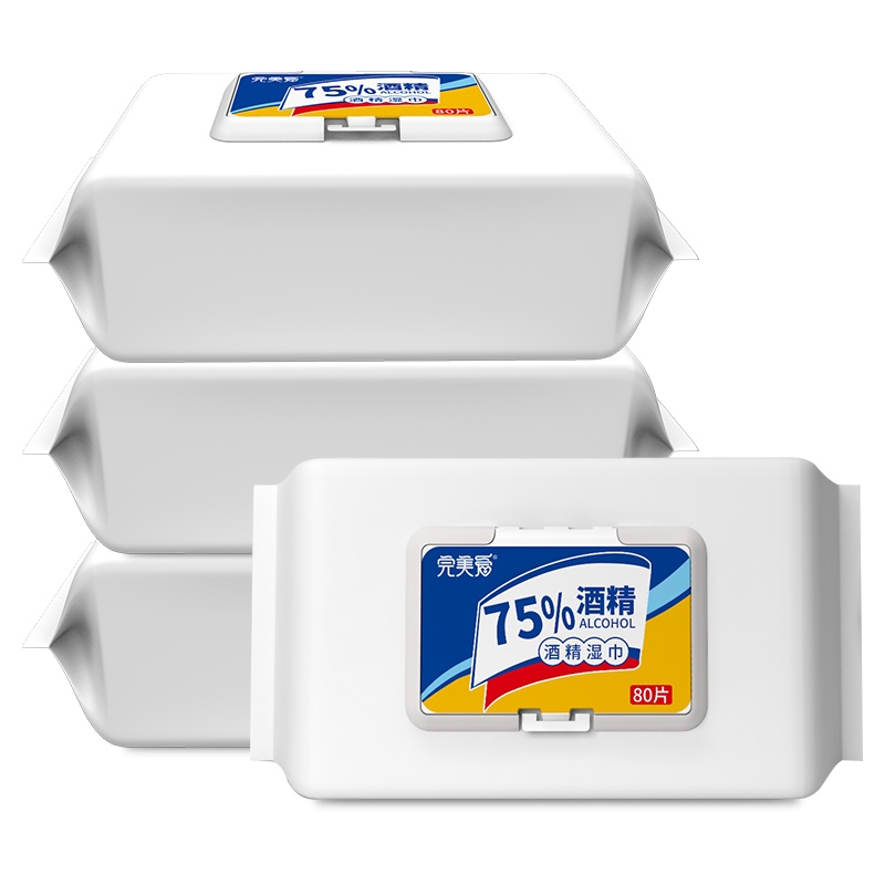 完美爱75&酒精湿巾80片*4包