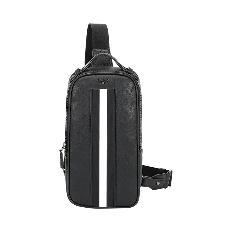 巴利 BALLY 男士 涂层牛皮革手提单肩斜挎包胸包MALIKHO