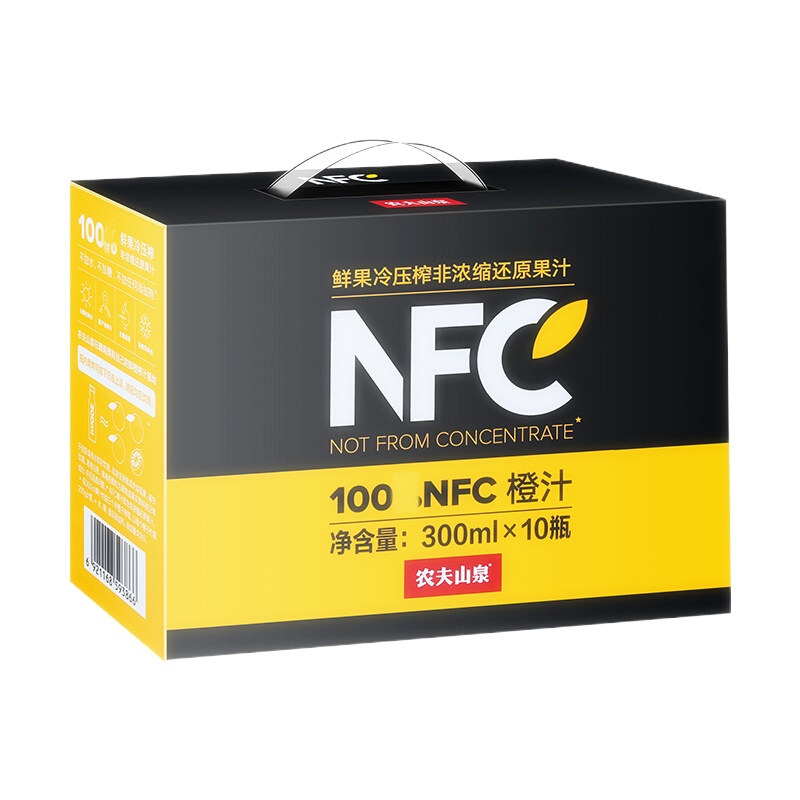 农夫山泉 NFC100%NFC橙汁300ml*10瓶