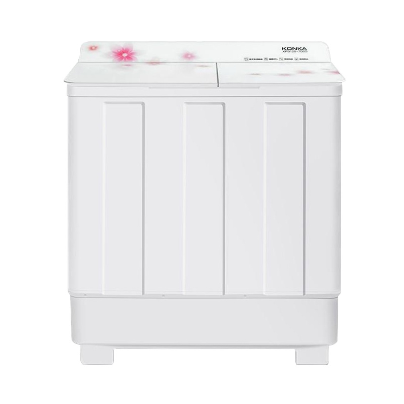 康佳(KONKA)12公斤 半自动波轮洗衣机 大容量 双桶双缸 脱水甩干机 家电(白色)XPB120-7D0S