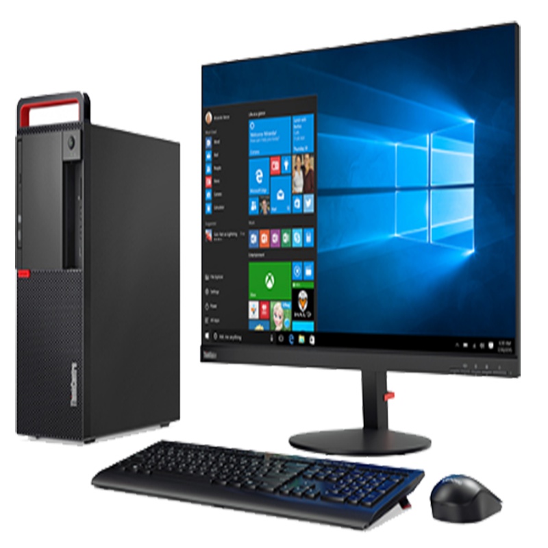 联想ThinkCentre M910T商用办公台式电脑 i5-7500/4G/1T/DVDRW/集显/DOS/20寸液晶