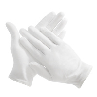 [苏宁自营]工具家 20双劳保用品薄款 白色礼仪布手套 手部防护