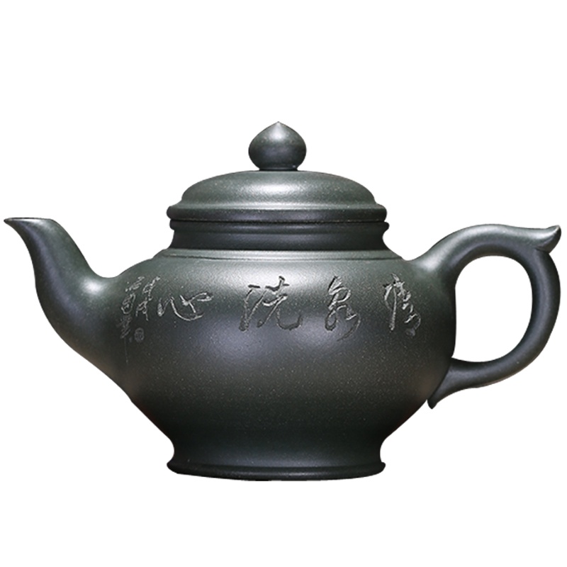 笑樱壶 原矿民国绿泥高工陈顺根 纯全手工经典宜兴紫砂壶小品单人 大师吴培林爱徒高工陈顺根 稀有民国绿泥