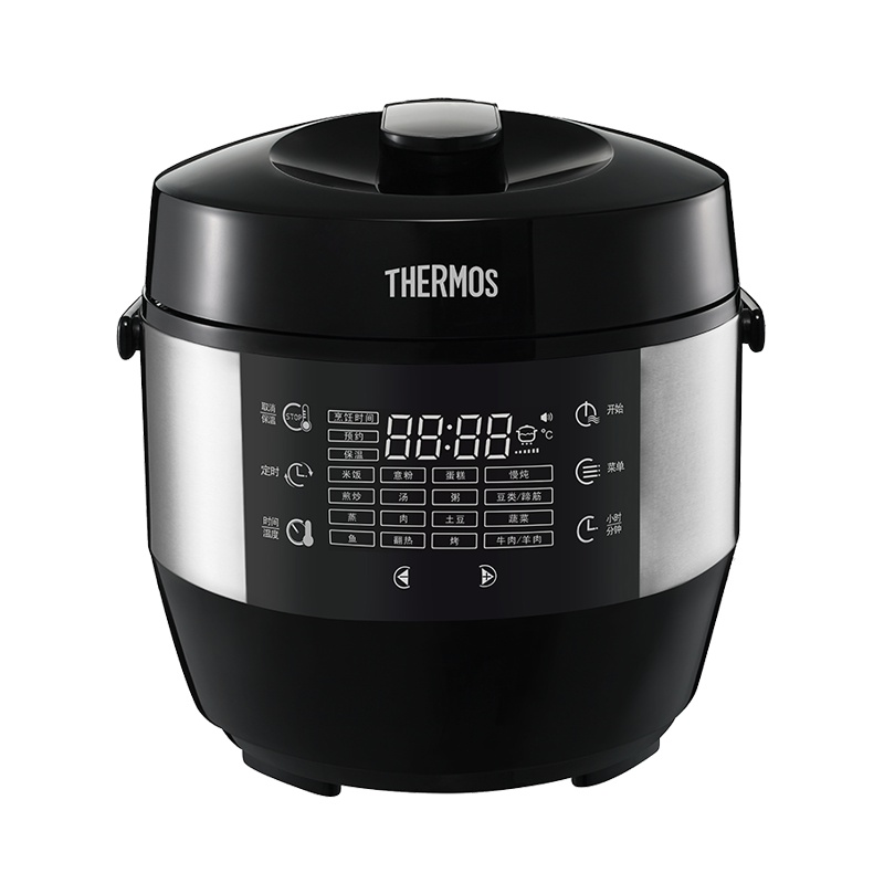 膳魔师(THERMOS)电饭煲多功能电压力锅6L大容量聚能加热陶晶内胆保温高压锅3-6人