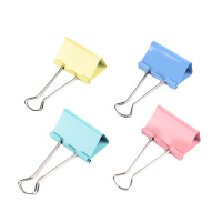正彩(ZNCI)2601彩色长尾票夹金属票据夹燕尾夹铁夹子办公用品大号51mm 12只装