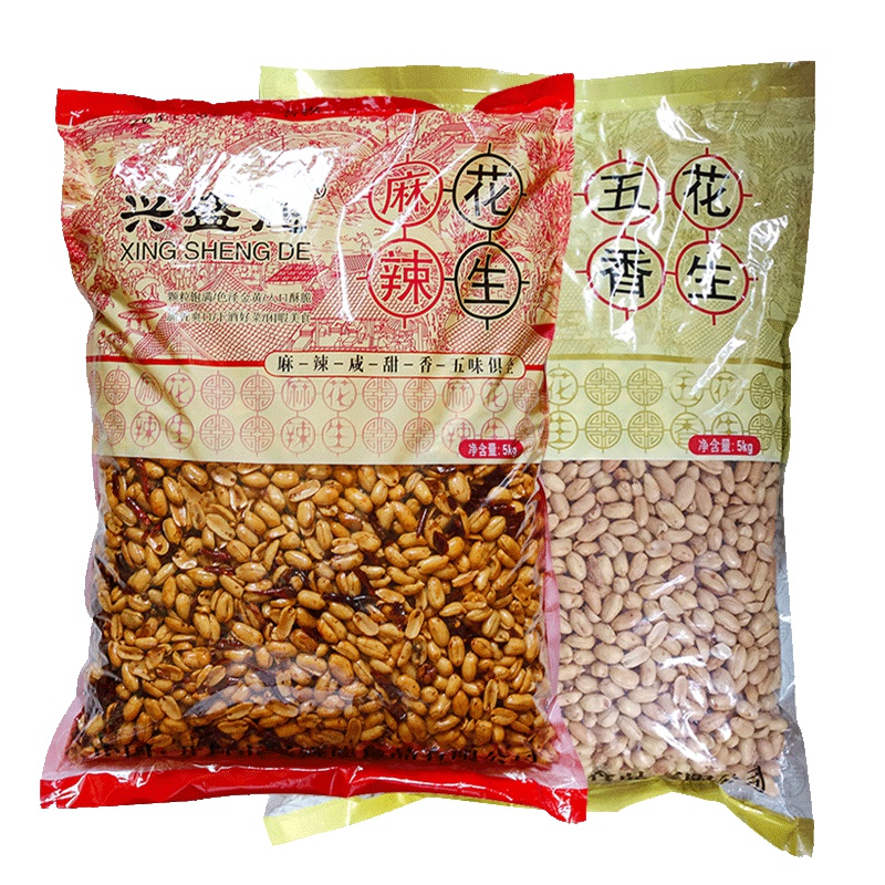 兴盛德花生米5kg袋装开封特产麻辣花生仁五香花生米零食下酒菜