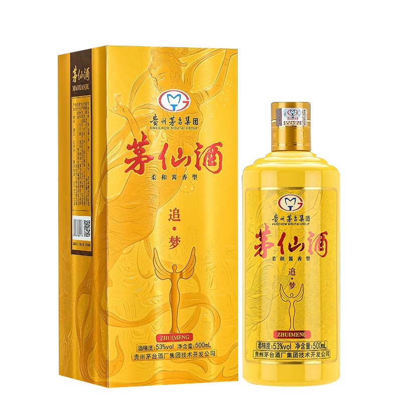 贵州茅台酒厂集团技术开发公司 茅仙酒追梦 53度柔和酱香型白酒礼品酒水500ml*1瓶