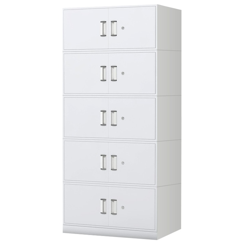 慧采云 办公家具优质钢制常规分五节办公柜铁皮柜文件柜柜子档案资料柜850*390*1950mm