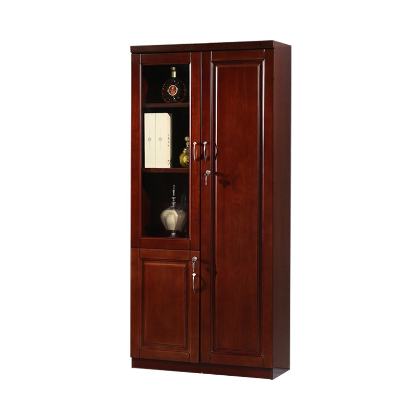 卓澳(ZHUOAO)文件柜贴实木皮油漆储物柜木质书柜办公柜资料柜