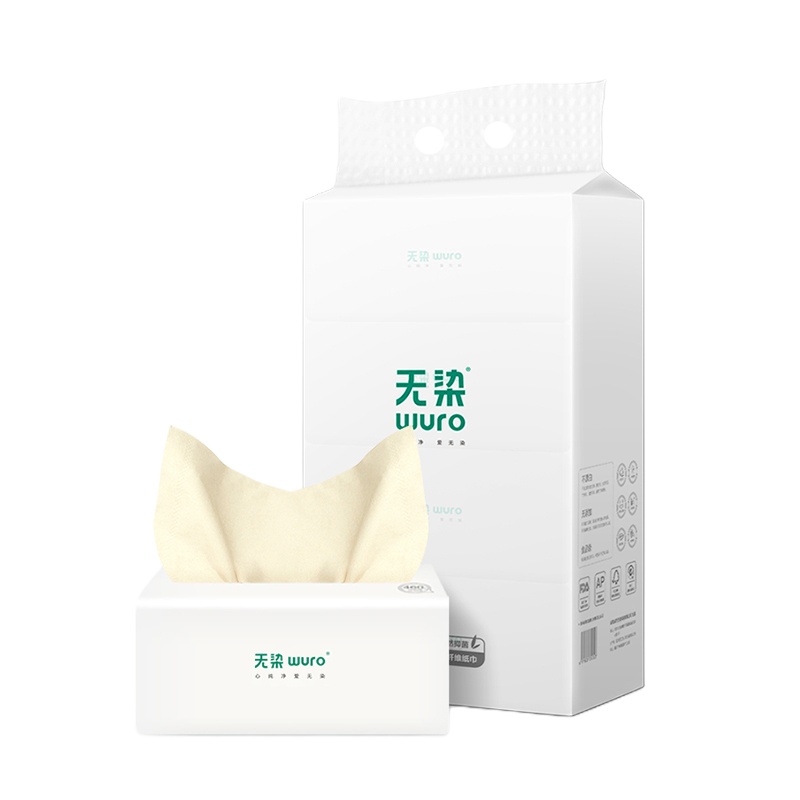 (DT)无染(wuro)WR00101 162*190mm*4层 4层115抽竹浆本色抽纸 4包/提(计价单位:提)