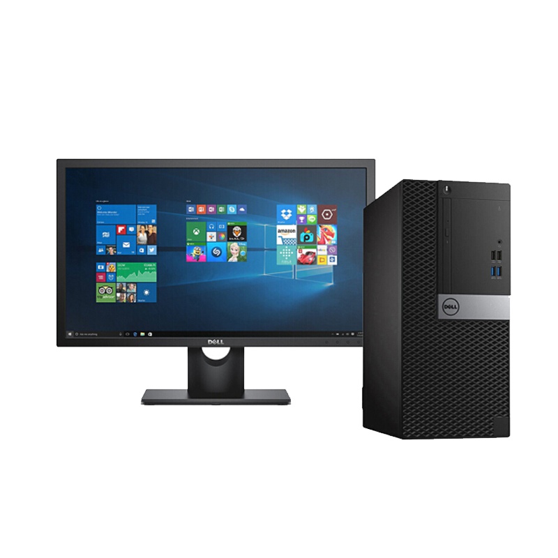 戴尔(DELL)3060MT商用台式电脑(I3-8100 4GB 1TB+128G固态 2G独显 E2016H 19.5英寸显示器 )