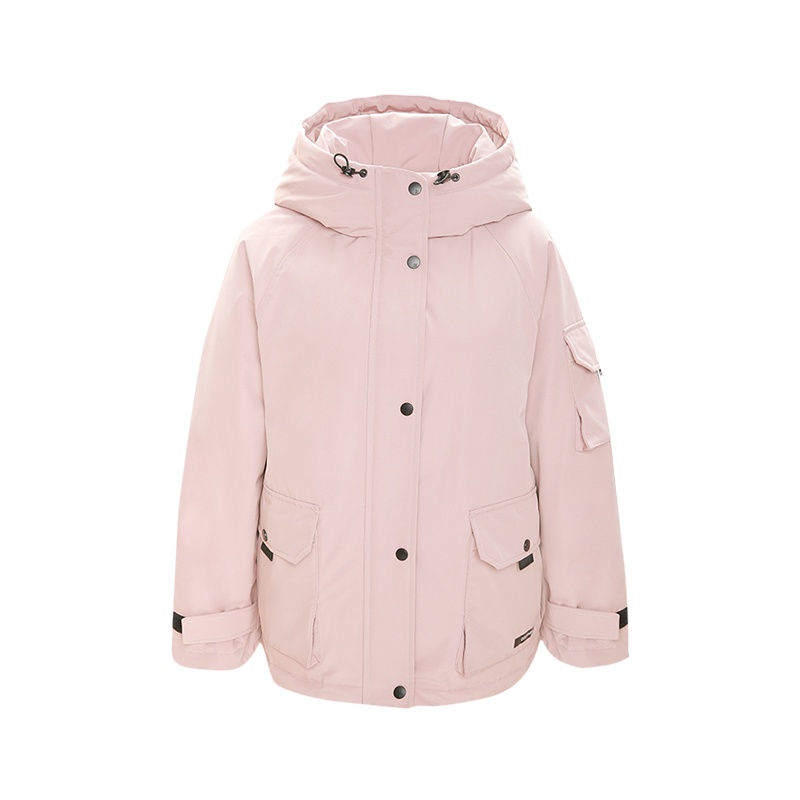 高梵2019新款羽绒服女短款小个子韩版连帽宽松保暖白鸭绒冬季外套