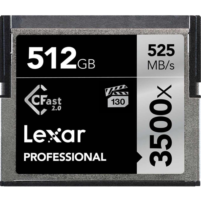 [免邮]雷克沙(Lexar)512GB CFast 2.0卡3500X读525MB/s写445MB/s单反相机内存卡