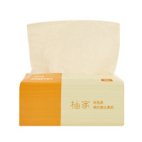 柚家 本色竹纤维抽纸家庭装3层100抽小规格面巾纸餐巾纸(30件起售)