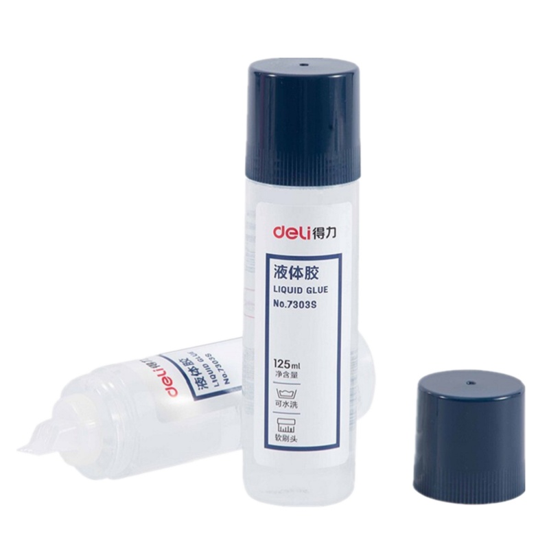得力(deli) 125ml高粘度液体胶 学习办公通用胶水 12只装 办公用品