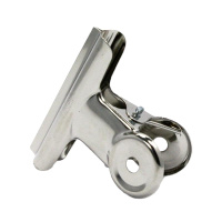 得力 票夹 圆形铁票夹 不锈钢票夹 金属夹 小夹子 19mm(9526/6个装)