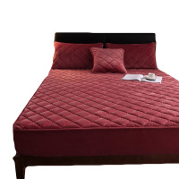 南极人(NanJiren)家纺 牛奶绒夹棉床垫套全秋冬夹棉床笠加厚床套单双人1.8m席梦思保护套1.2米