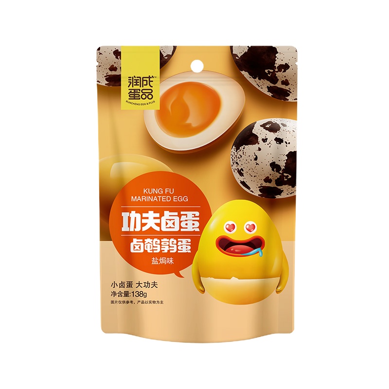 爱上星鲜 润成鹌鹑蛋卤香味、盐焗味、海盐味组合各一袋 138g*3袋