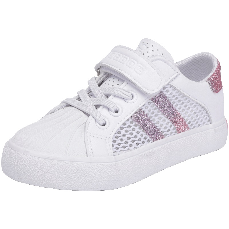 巴布豆女童鞋子2019夏款轻便中大童儿童板鞋运动鞋