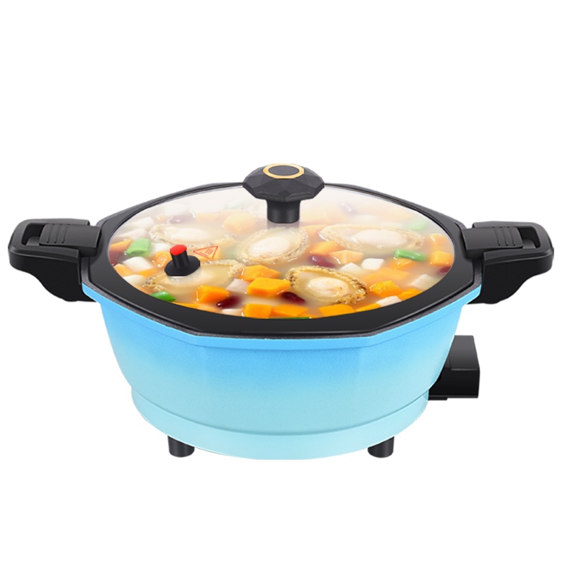 益多 电热锅电火锅电炒锅电煮锅家用6L大容量不粘锅多用途锅可煎烤真空微压 MG-WY001