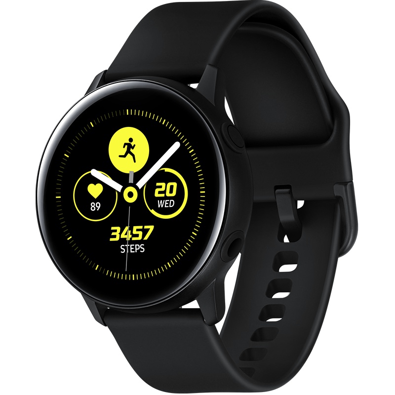 三星 Samsung Galaxy Watch Active智能手表 酷黑 心率报警 游泳 运动自动追踪 无线充电共享