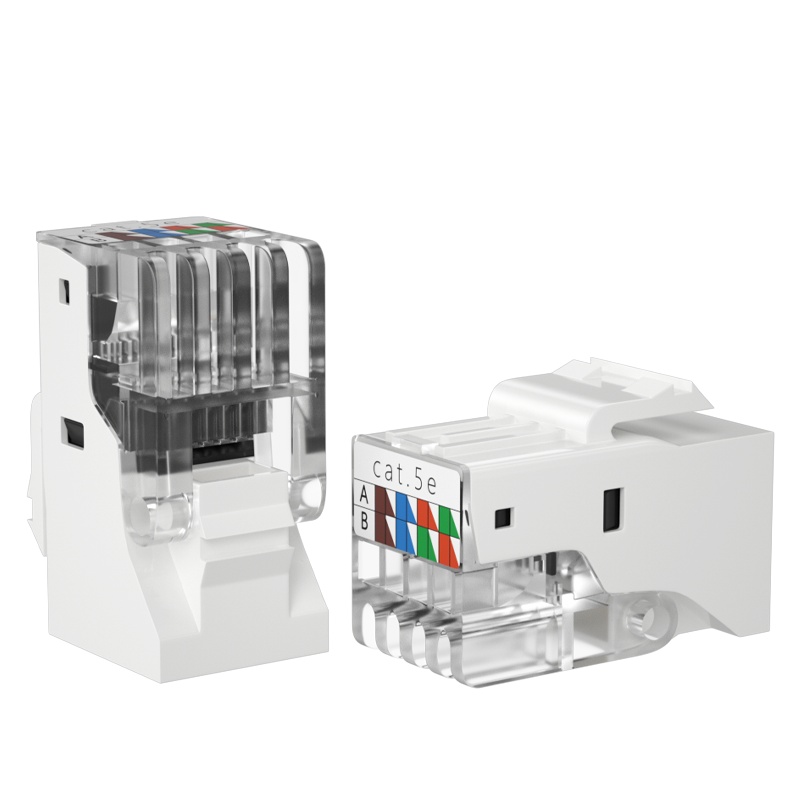 千天(QANTOP)超五类网络模块CAT5e免打网线面板模块RJ45水晶头母座电脑网口插座连接头1个QT-MK013