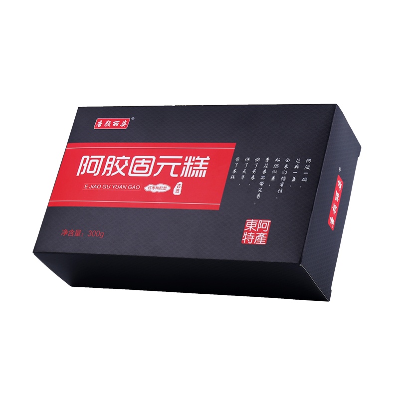 【买一送一】唐颜丽姿阿胶糕即食型东阿原产阿胶固元膏300g盒装 红枣枸杞型 真空包装