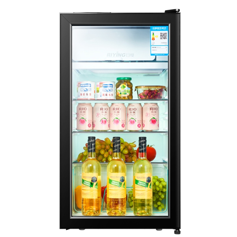 日樱(RIYING)96升家用办公冰箱 侧开门冷藏 商务冰吧 水果保鲜 冷藏柜 红酒柜 茶叶柜 饮料柜 展示柜BC-96