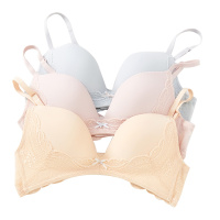 水中花无钢圈薄款内衣女小胸舒适透气性感聚拢上托文胸大码胸罩