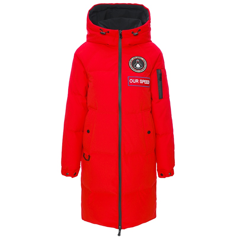 高梵2020新款冬装羽绒服女工装中长款时尚加厚网红连帽外套抗寒