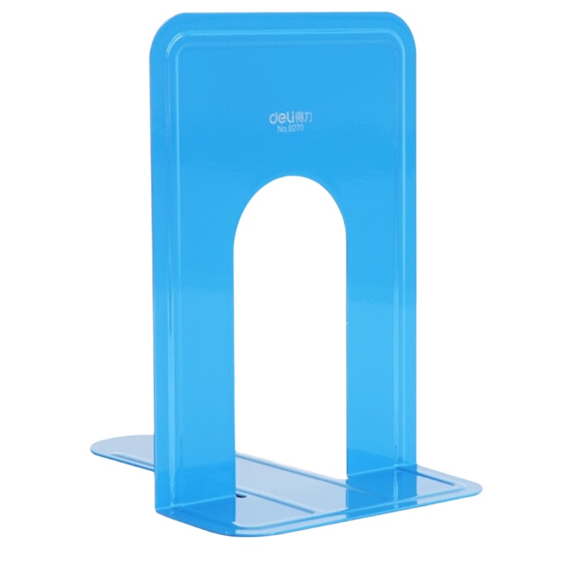 得力(deli)9270学生金属铁书立书架大号书靠书架书夹书挡创意挡书板 2片/付 8.5寸