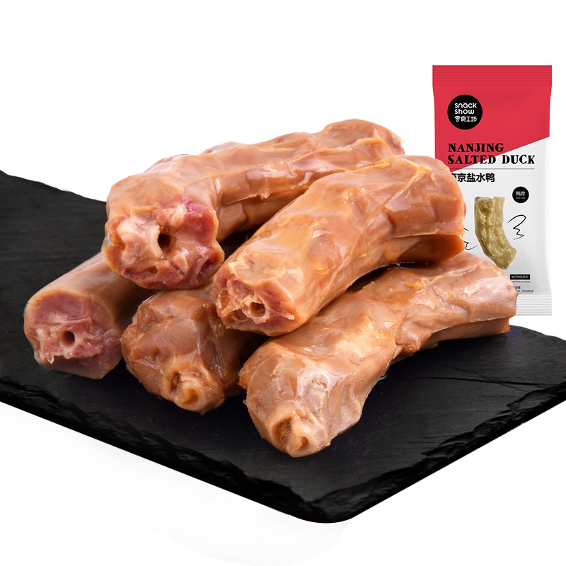 零食工坊(snack show)盐水鸭脖60g 咸水卤味熟食老南京特产休闲小吃零食(该商品为散称产品,以重量为准)