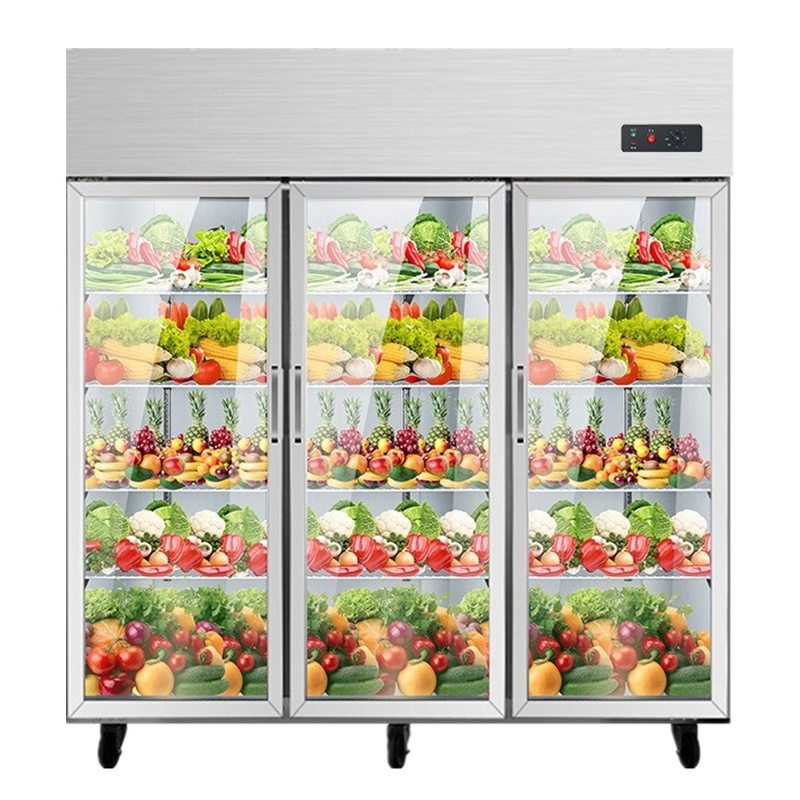 三开门冰箱商用 冷藏展示柜