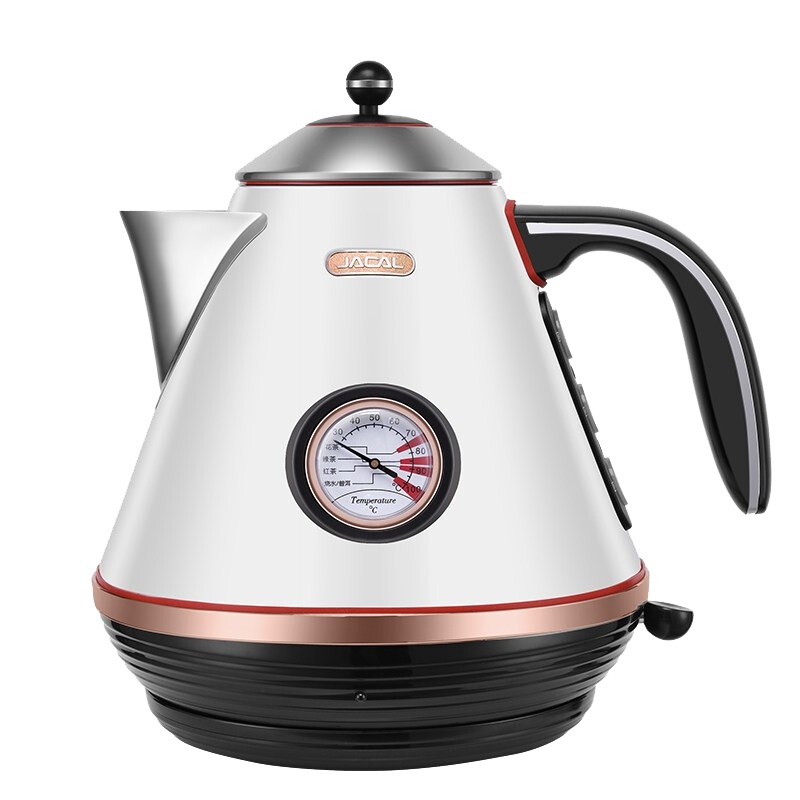 积高GL-E14-2欧式迷你电热水壶可视温度烧水壶不锈钢高颜值电开水壶办公居家两用