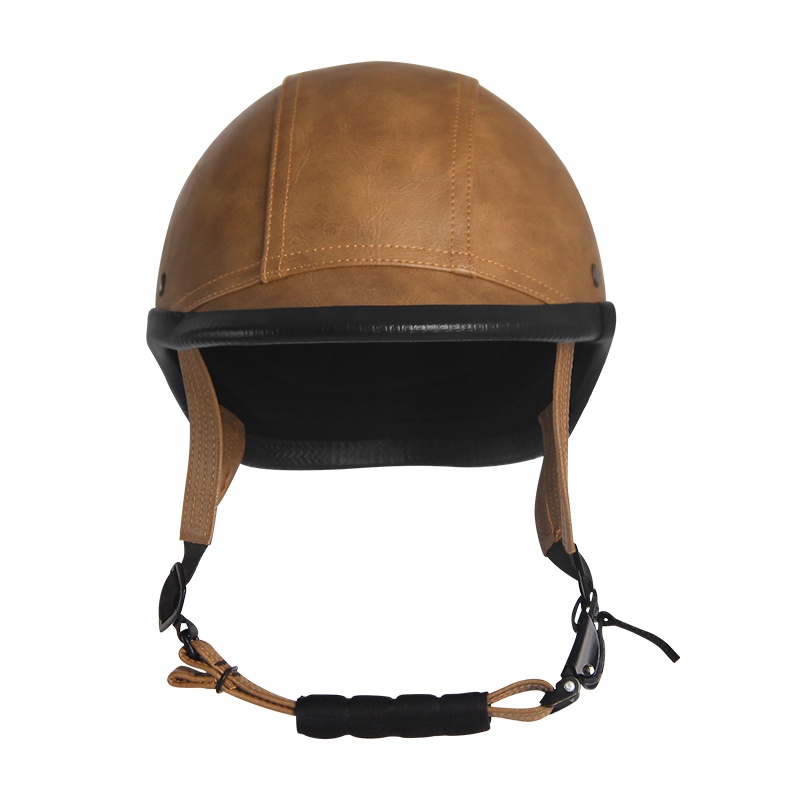 德式头盔男女哈雷复古电动机车头盔摩托车1/2半盔骑马骑士轻便盔