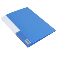 [精选]得力(deli)5301 实用文件夹 A4单强力夹+插袋 蓝色 一只装(5个起订)