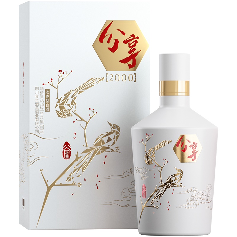 谷小酒 分享2000 52度 500ml 礼盒装 浓香型白酒