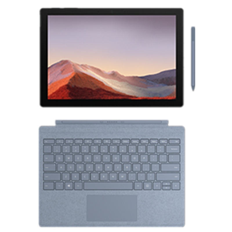 [原装冰晶蓝(键盘+笔)]微软(Microsoft)Surface Pro7+ 第11代英特尔酷睿i7 12.3英寸 二合一平板电脑 笔记本电脑 32G 1T 亮铂金