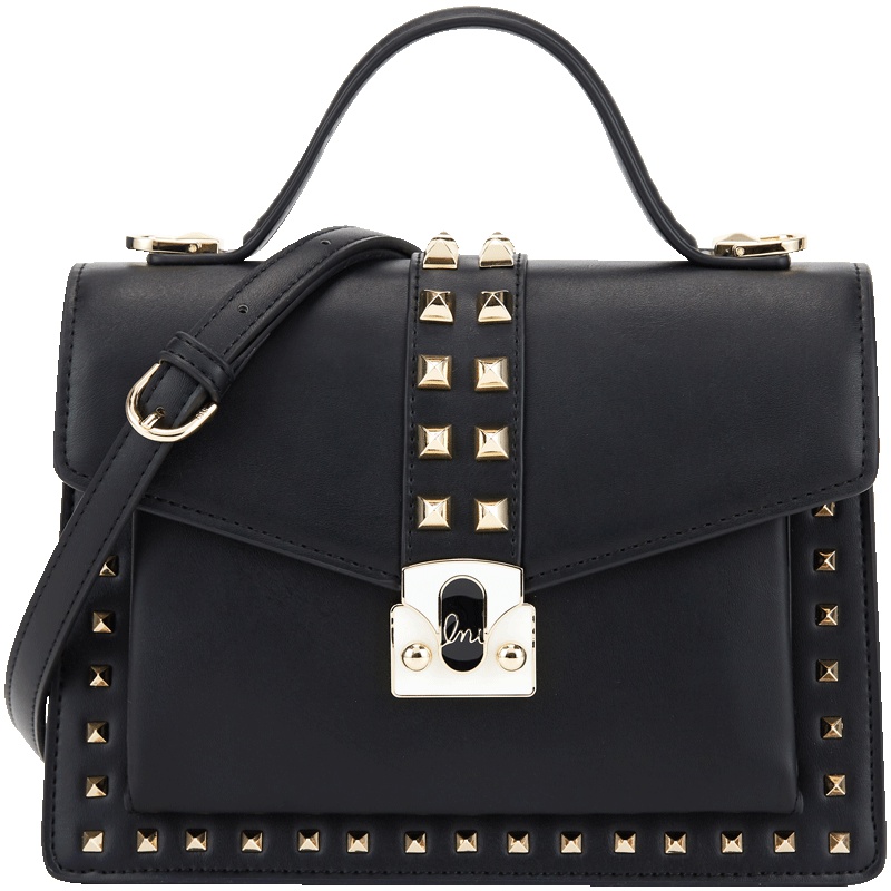 欧米OMI包包女2019新款百搭手提包简约洋气单肩斜挎包铆钉时尚潮