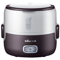 小熊(Bear)电热饭盒 1.3L单层双胆加热饭盒蒸热饭器 可插电保温密封上班族带