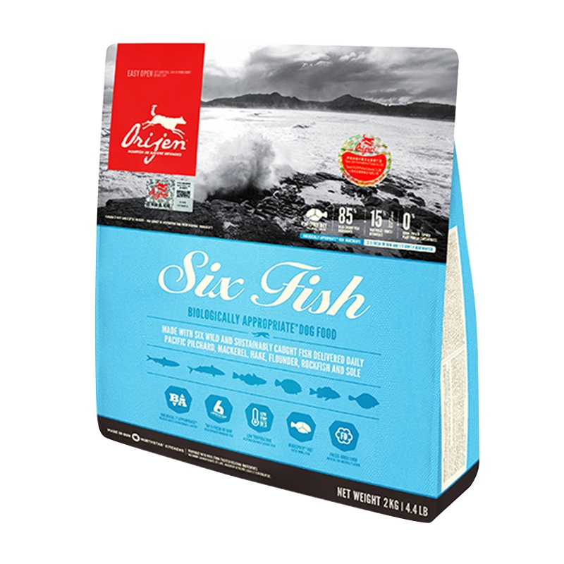 原始猎食渴望Orijen 经典六种鱼全犬粮 2kg加拿大进口成犬幼犬无谷美毛通用性全犬粮