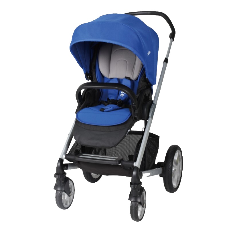 巧儿宜(JOIE) 英国婴儿推车0-3岁高景观可坐可躺一键折叠可换向避震宝宝手推车 卡洛美 尊享蓝 四轮推车