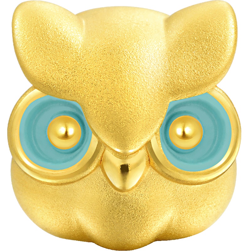 周生生(CHOW SANG SANG)金足金Charme串珠系列猫头鹰转运珠定价