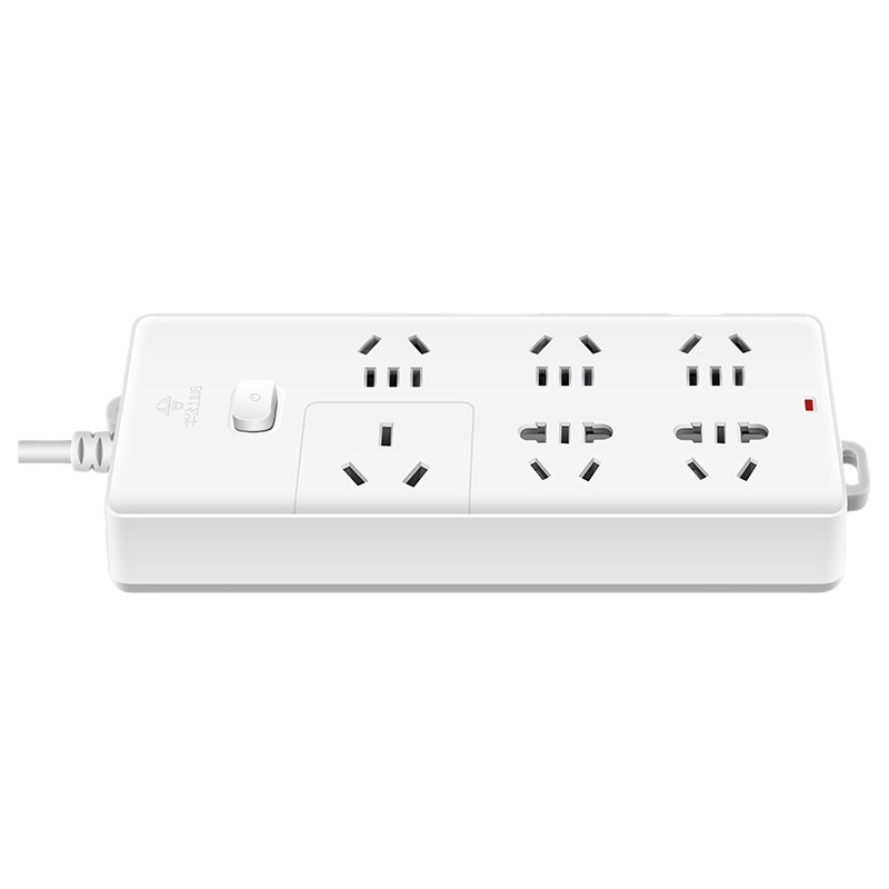 新国标插线板插排接线板 一控六带过载保护 16A 3米线 B15D 1个