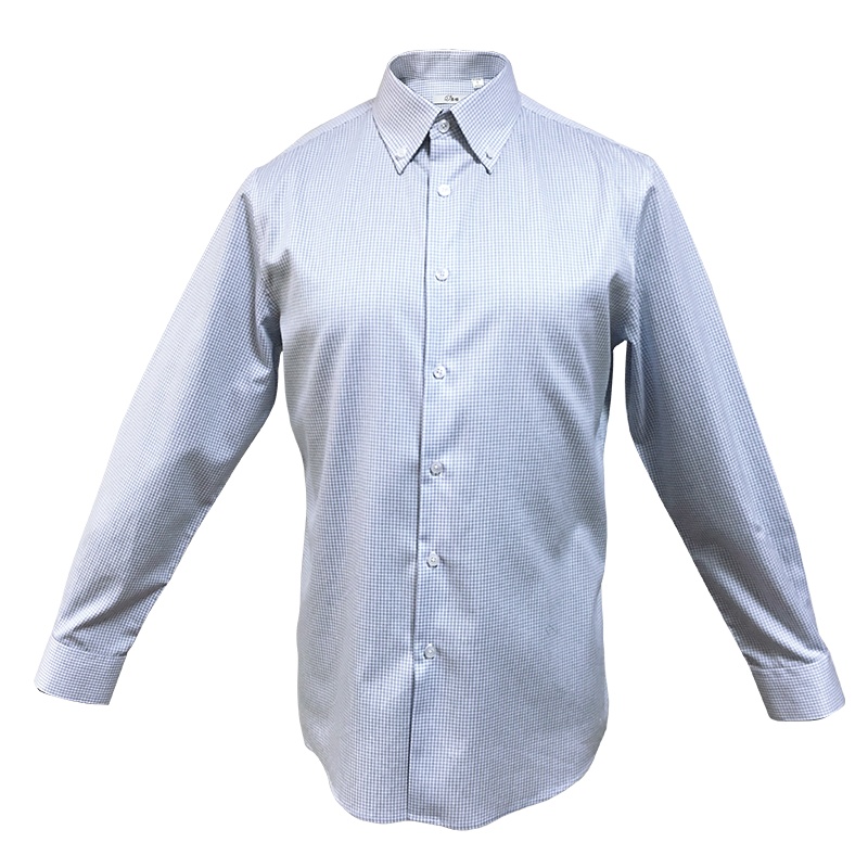 帝楷(deelkall)男商务休闲纯棉DP免烫长袖衬衫衬衣05M1909D03衬衣-定制 精美绣字 蓝色 紫红色